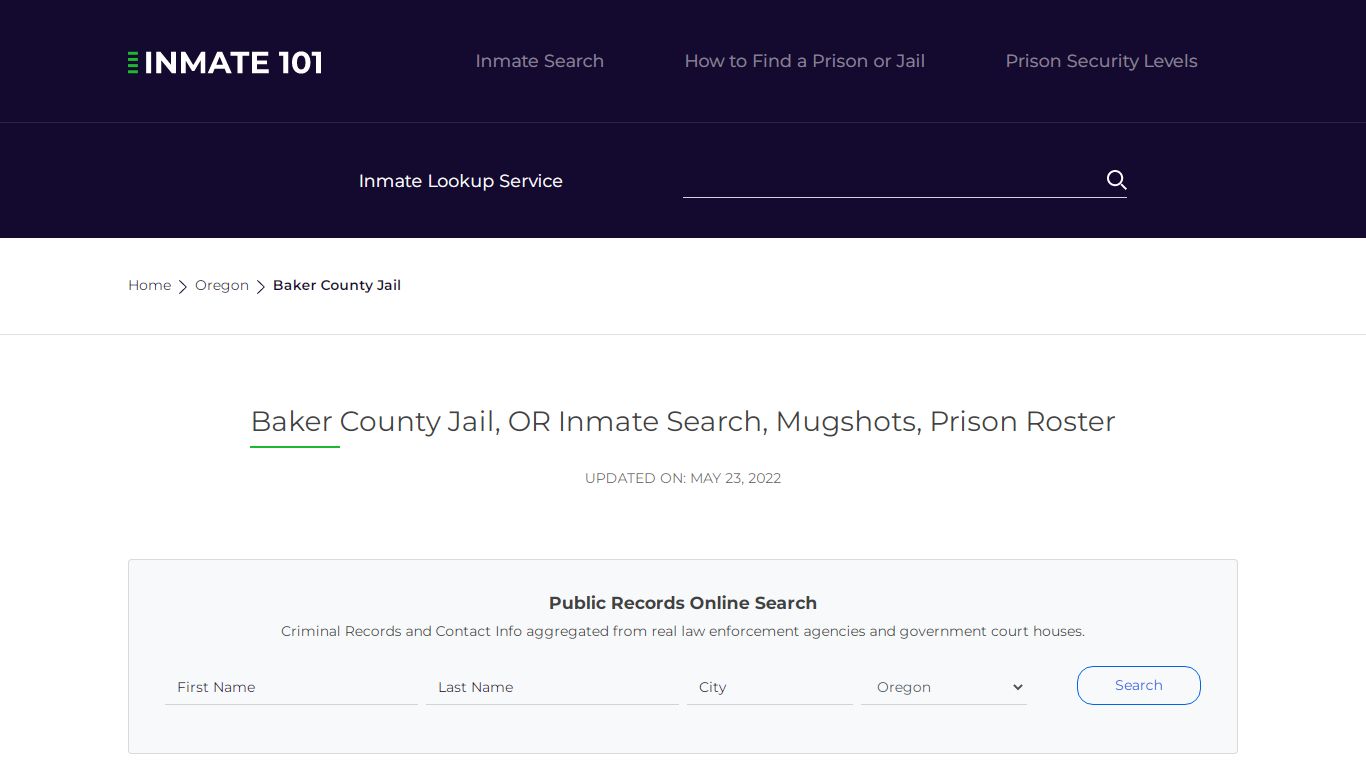 Baker County Jail, OR Inmate Search, Mugshots, Prison Roster